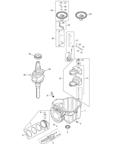 Part Location Diagram of KH-20-018-04-S Cub Cadet Retainer, Piston Pin